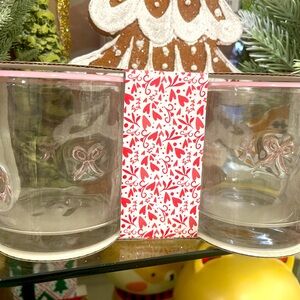 T.J.Maxx | Dining | Pink Bow Ribbons Lampwork Embedded Drinking Glasses